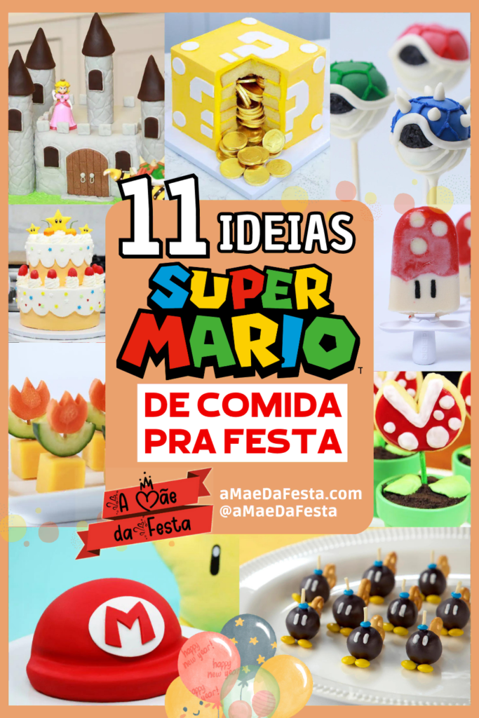 11 ideias de comida para festa Super Mario Bros - A Mãe da Festa