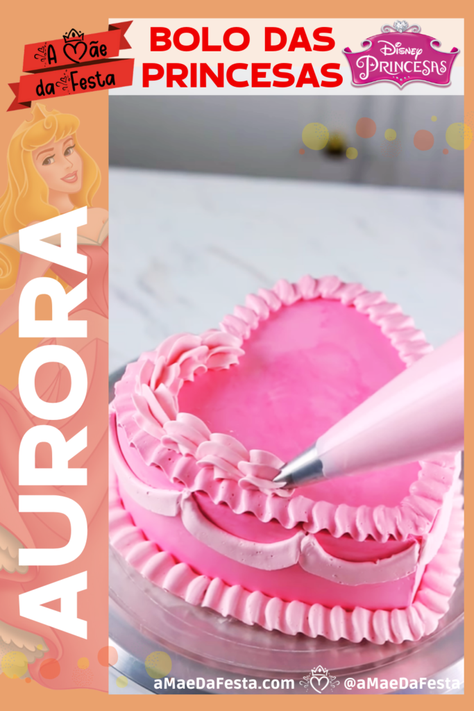 Bolo Aurora A Bela Adormecida - bolo das princesas da DIsney | A Mãe da Festa